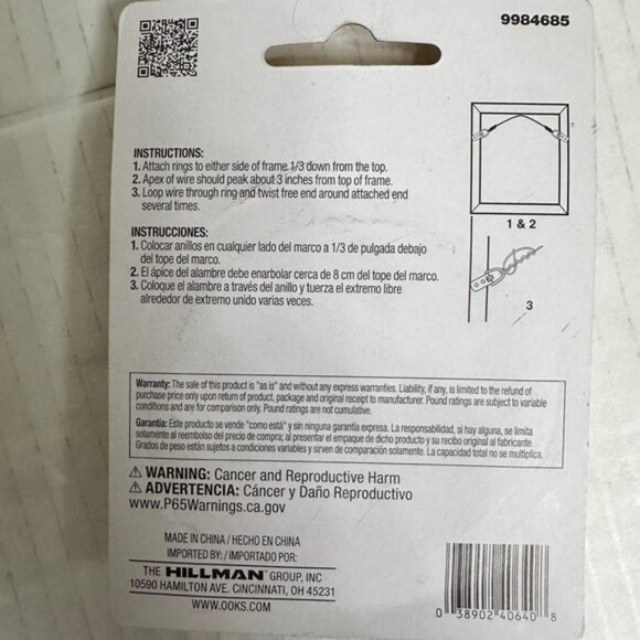 OOK 50 lb Stainless Steel Hanging Wire & 100 lb Picture Wire 9 ft Lot of 2 - Picture 3 of 5